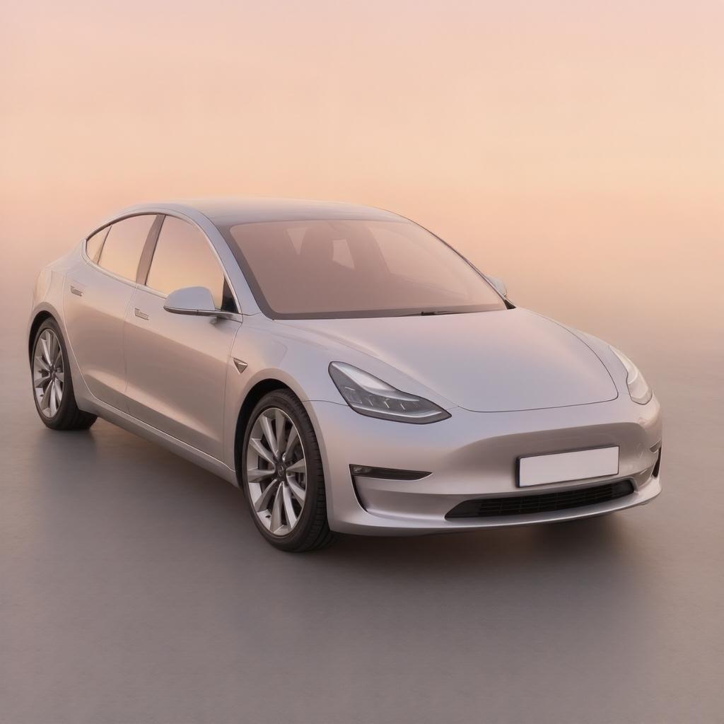 Silver sedan at a car dealership — Finegrain result